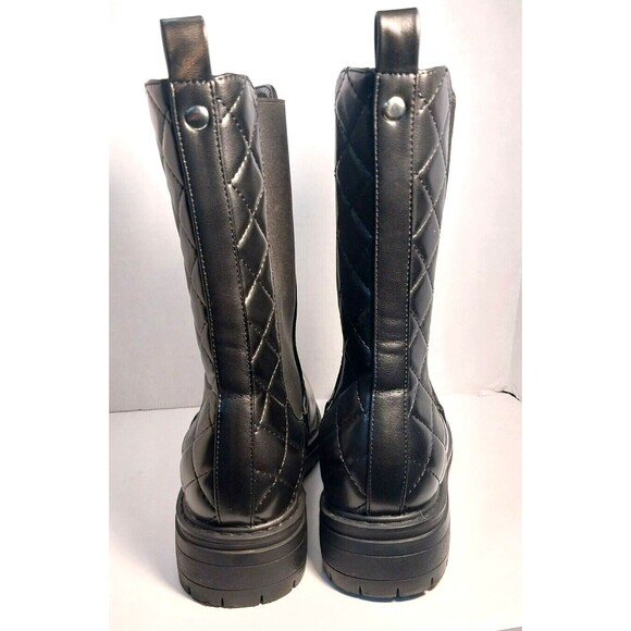 Liliana Dreamer Quilted Chelsea Mid Calf Boots In Black Womens Size 9 - Picture 5 of 9